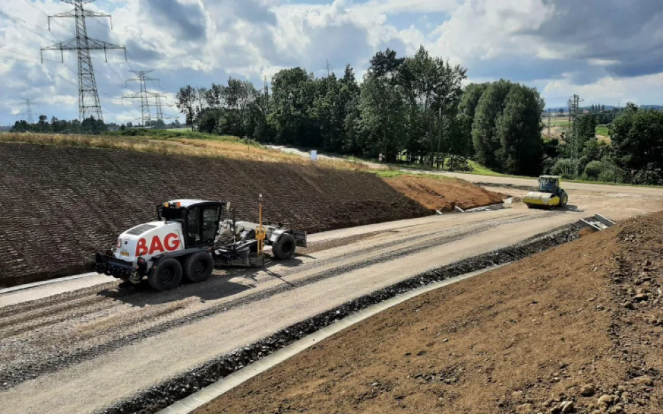 Výstavba obchvatu Havlíčkova Brodu, foto ze září 2021