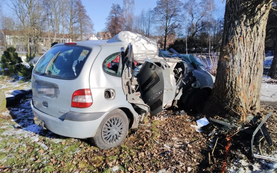 Řidič v Renaultu na II/135 narazil do stromu. Jeho spolujezdkyně přišla o život