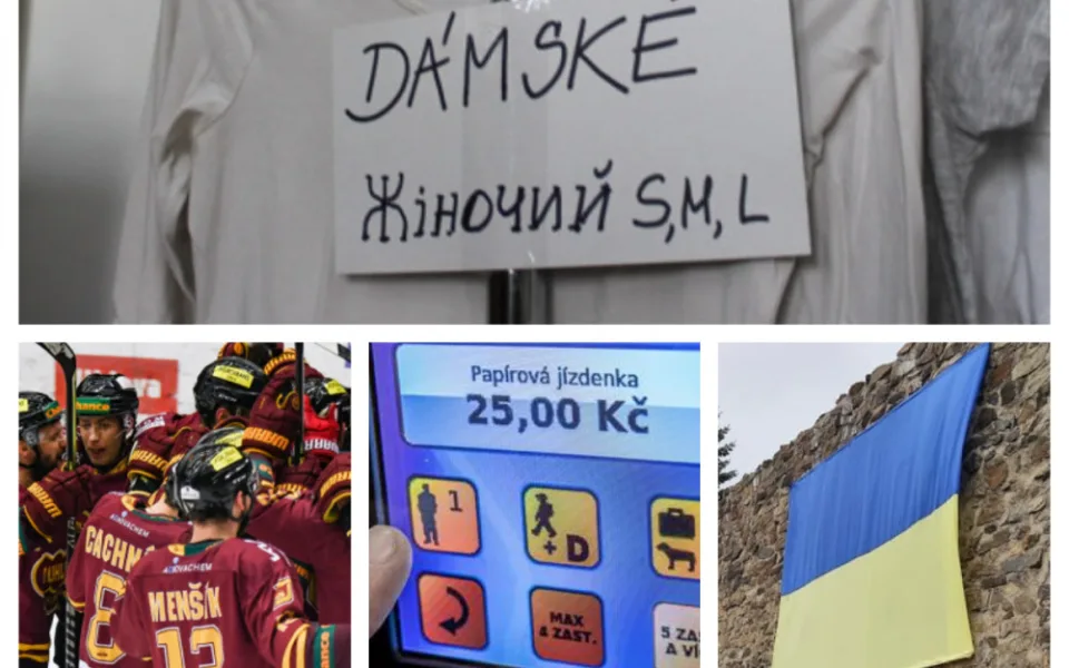 BŘEZEN 2022: Ukrajinská vlajka v koši, dražší MHD v Jihlavě, otevření Ukrajinského domu, hokejisté ve finále