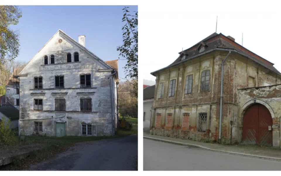 Barokní vila v Telči roky chátrá. Stejný osud má i mlýn, kde byla továrna na luxusní látky