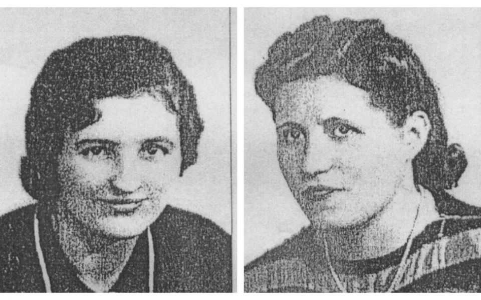 Sestry Kovárníkovy, zleva: Ludmila Soukupová - Kovárníková, Marie Kovárníková