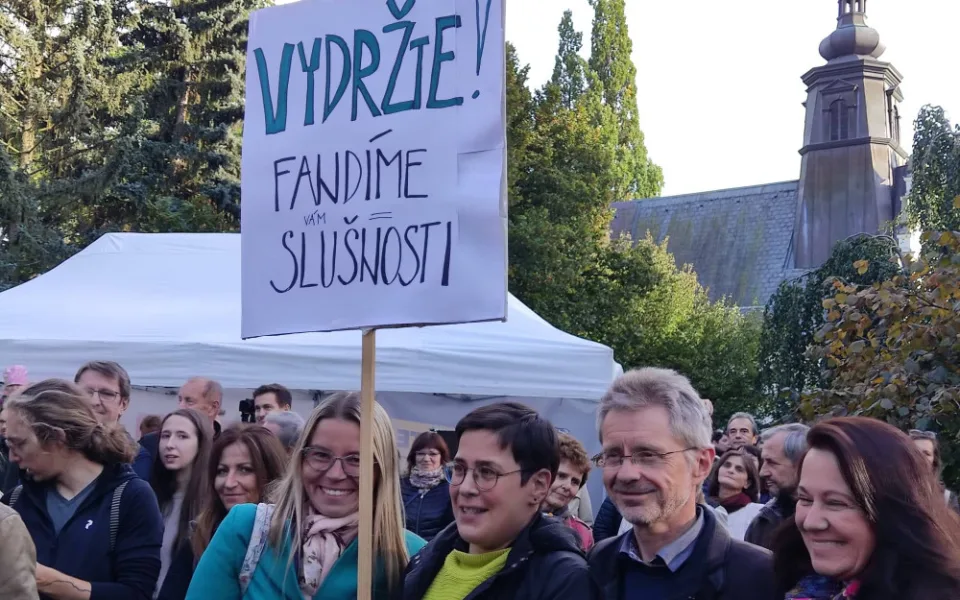 Solidarita není kobliha, vzkázal lidem Miloš Vystrčil na dnešním předvolebním koncertu v Jihlavě