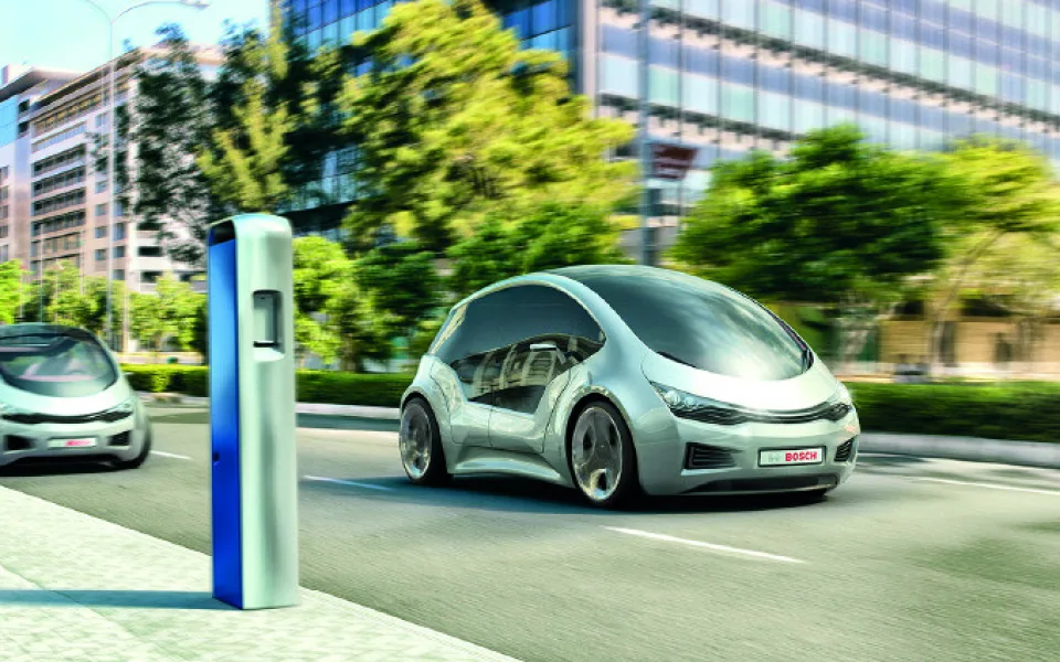 Ilustrační obrázky k tématu elektromobility.
