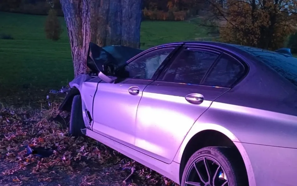 Podvečerní tragédie. Řidič u Dušejova narazil do stromu, na místě podlehl svým zraněním