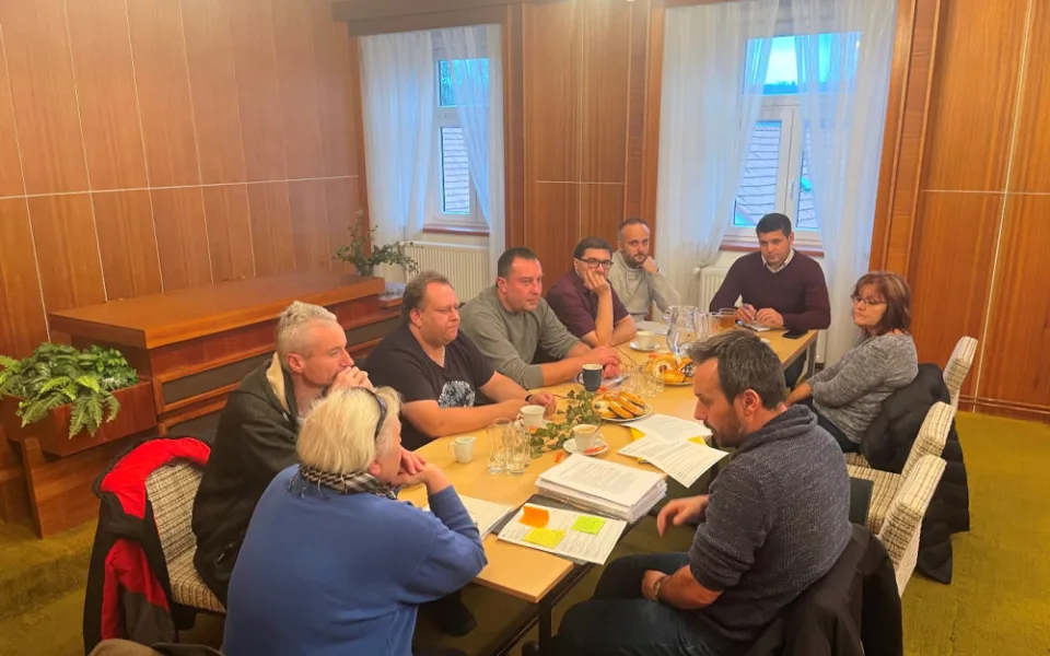 Schůzka starostů lokality Hrádek 22. listopadu 2022 v Dolní Cerekvi