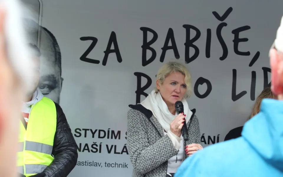 Jana Nagyová během návštěvy Jihlavska před senátními volbami 2022