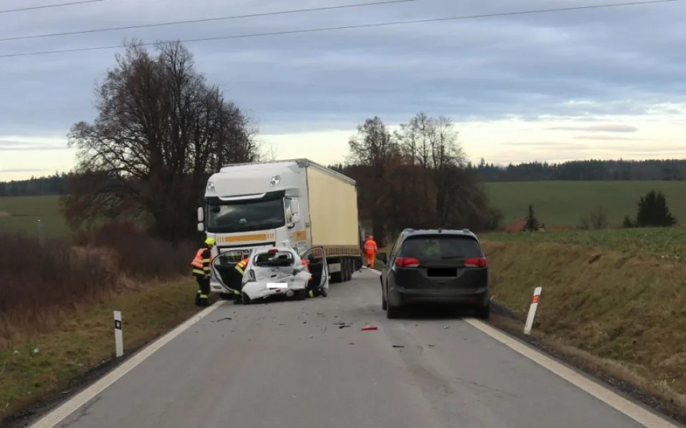Dopravní nehoda u Velké Bíteše.