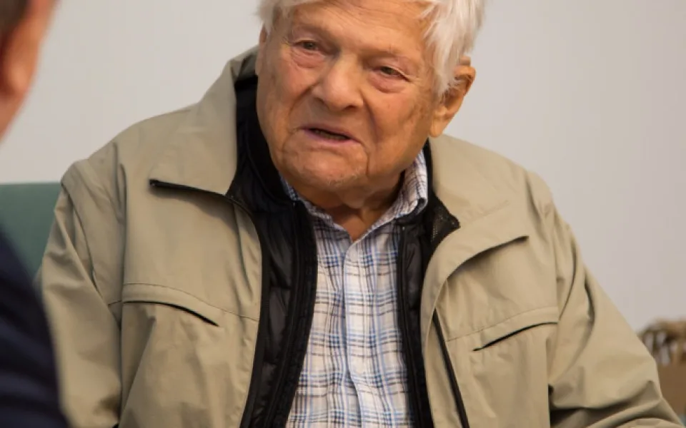 Jiří Brady během návštěvy svého rodiště v roce 2016, foto: Město Nové Město na Moravě