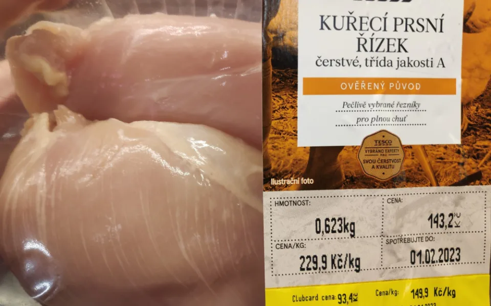 Kuřecí maso z řetězce Tesco