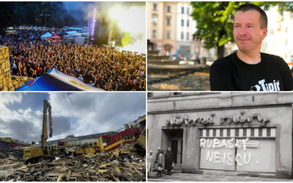 SRPEN NA DRBNĚ: Kritika festivalu, povídání s kreslířem, demolice stadionu, srpen 1968 v Jihlavě