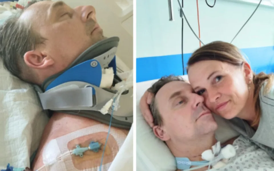 Policisté pořádají sbírku pro kamaráda. Po skoku do bazénu bojuje o život