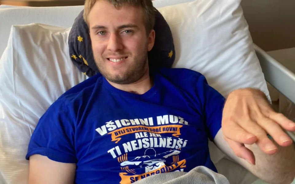 Policie vyhlásil veřejnou sbírku, mladý kolega Sebastian potřebuje pomoc. Foto: se souhlasem Policie ČR