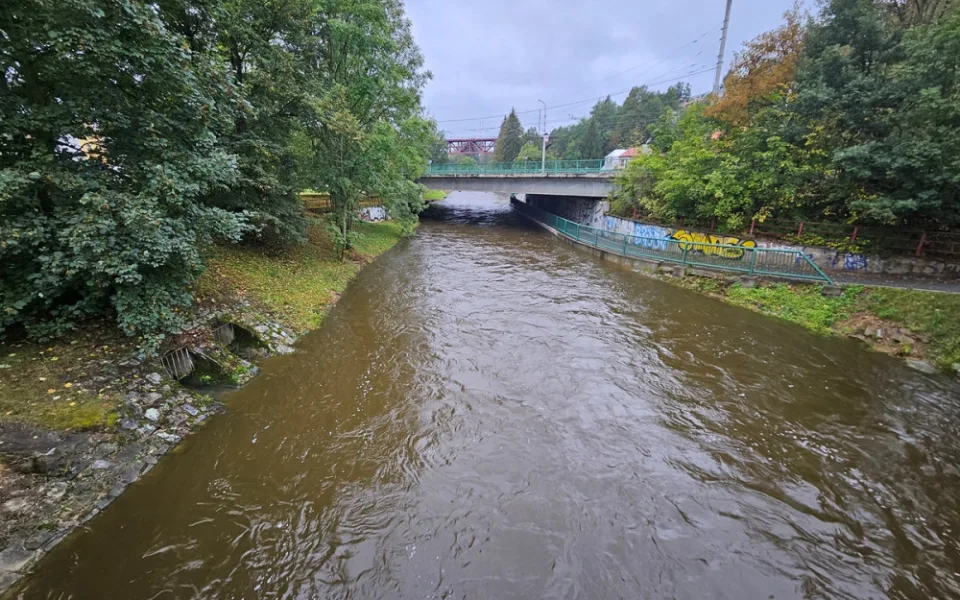 Řeka Jihlava v Jihlavě, 14.9.2024