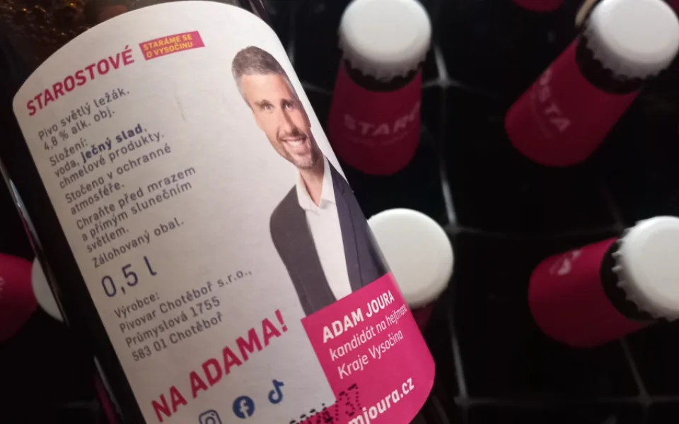 Speciální edice piva od hnutí Starostové pro Vysočinu.