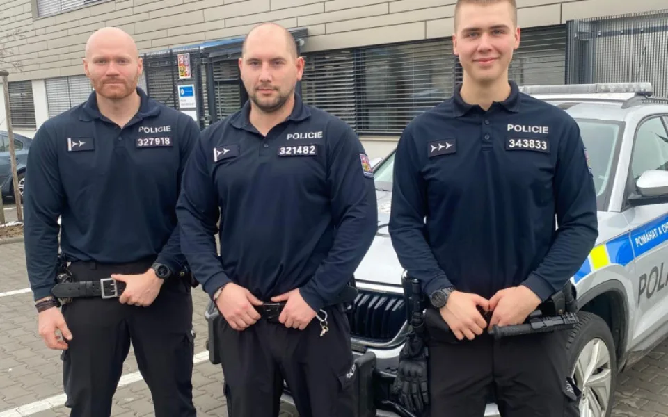 Zleva: Radek Chytka, Michal Kejda a Filip Mazánek, všichni z obvodního oddělení ve Velkém Meziříčí