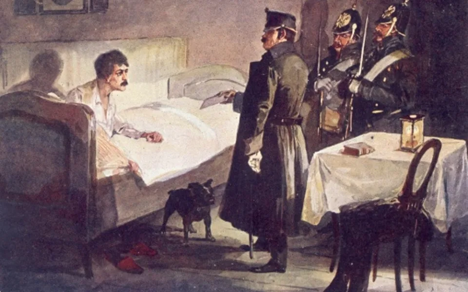 K. H. Borovský při zatčení v roce 1871
