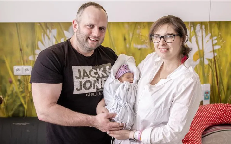 Prvním letošním jihlavským miminkem je Lily, narodila se 2. ledna. Foto: Se svolením Města Jihlava
