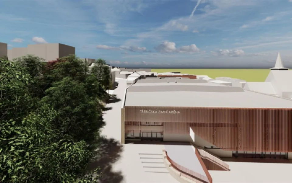 Vizualizace modernizovaného zimního stadionu. Zdroj: Se souhlasem Města Třebíč