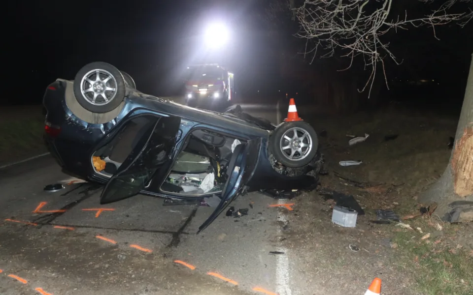 Havárie u Světlé nad Sázavou. Foto: Se souhlasem Policie ČR
