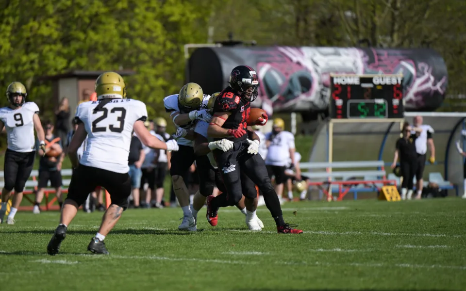 Velikonoční duel Vysočina Gladiators zvládli, porazili dosavadního lídra ligy. Foto: Petr Milfait
