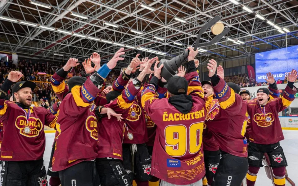 Individuální ocenění v první lize jednoznačně ovládla Dukla, vítěz play off. Foto: Se svolením HC Dukla Jihlava