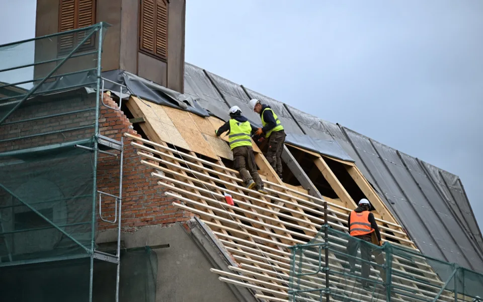 Město Havlíčkův Brod opravuje střechu kostela, který dlouhá desetiletí chátral. Foto: Se svolením Města Havlíčkův Brod