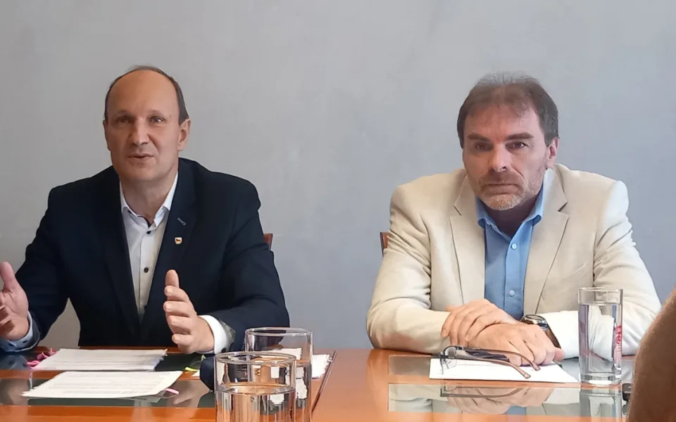 Primátor Petr Ryška (vlevo) a náměstek Radek Popelka (vpravo).