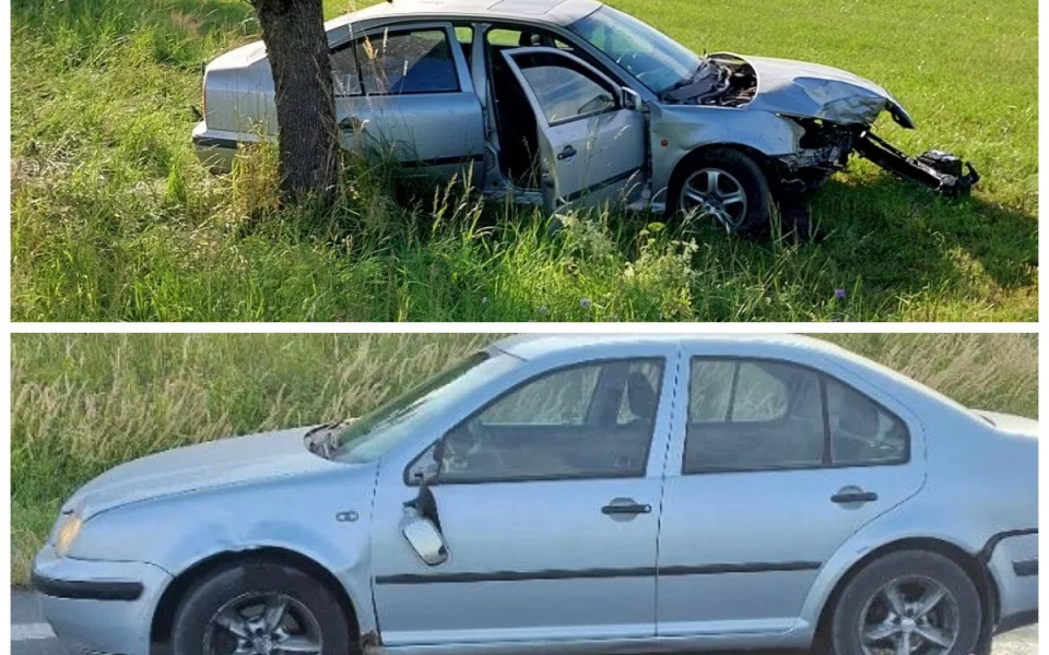 Nahoře nehoda u Třeště na Jihlavsku, dole u Olšinek na Havlíčkobrodsku 