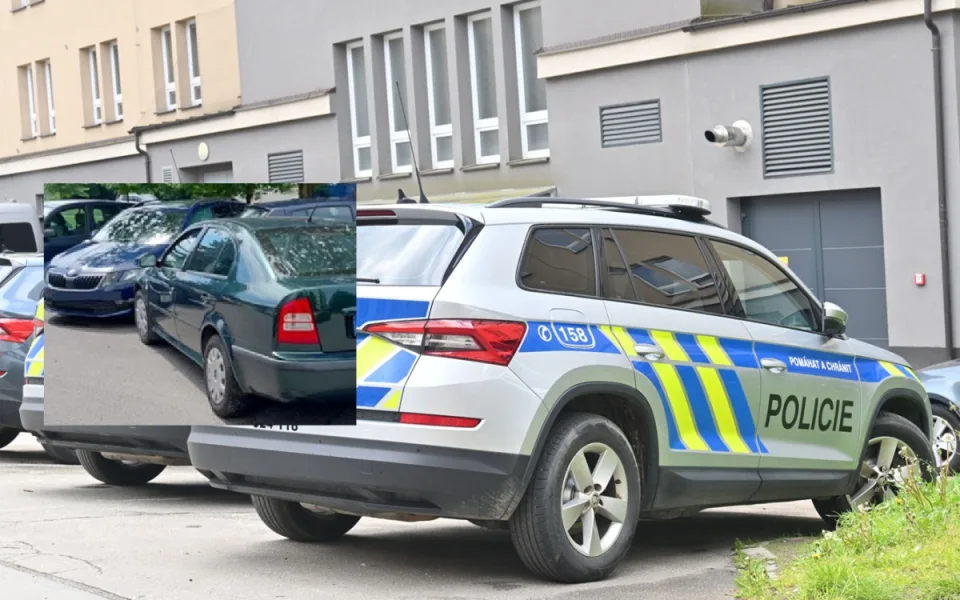 Řidička vyjížděla z parkovacího místa a poškodila čtyři auta. Dostala pokutu. Foto: Marie Buláková, se svolením Policie ČR