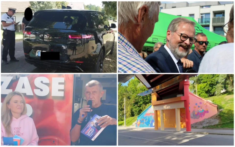 SRPEN NA DRBNĚ: Řidič osobáku s majákem, volební lídři v Jihlavě, kritika mostu