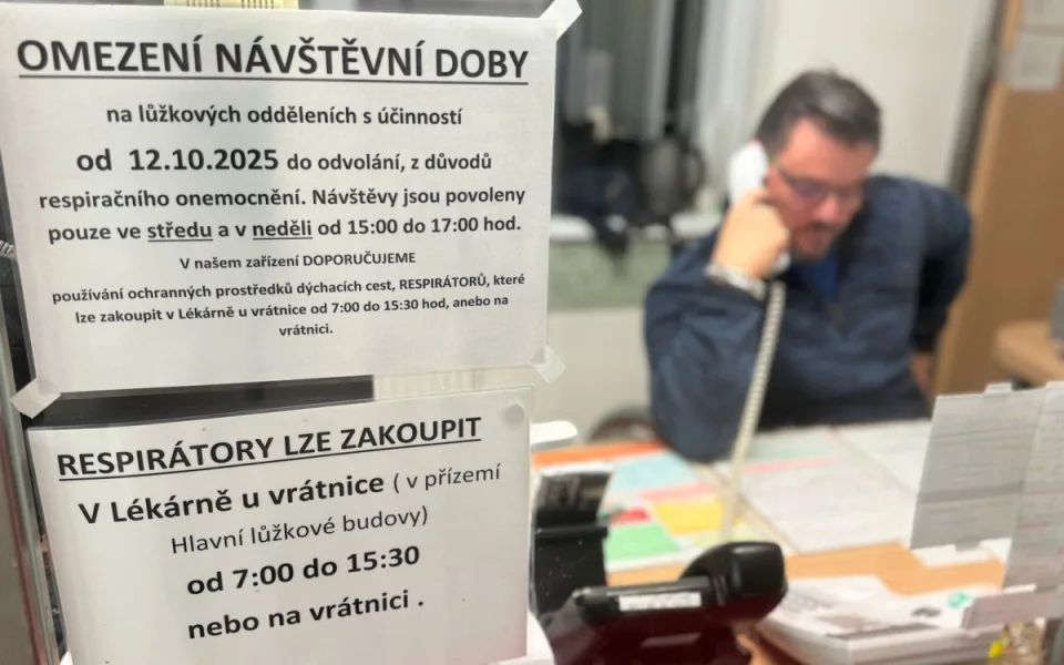 Pelhřimovská nemocnice omezila kvůli respiračním onemocněním návštěvy. Foto: Se svolením Nemocnice Pelhřimov
