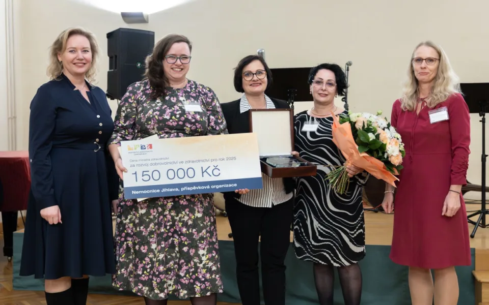 Jihlavská nemocnice získala ocenění od ministra zdravotnictví. Foto: Se svolením Nemocnice Jihlava