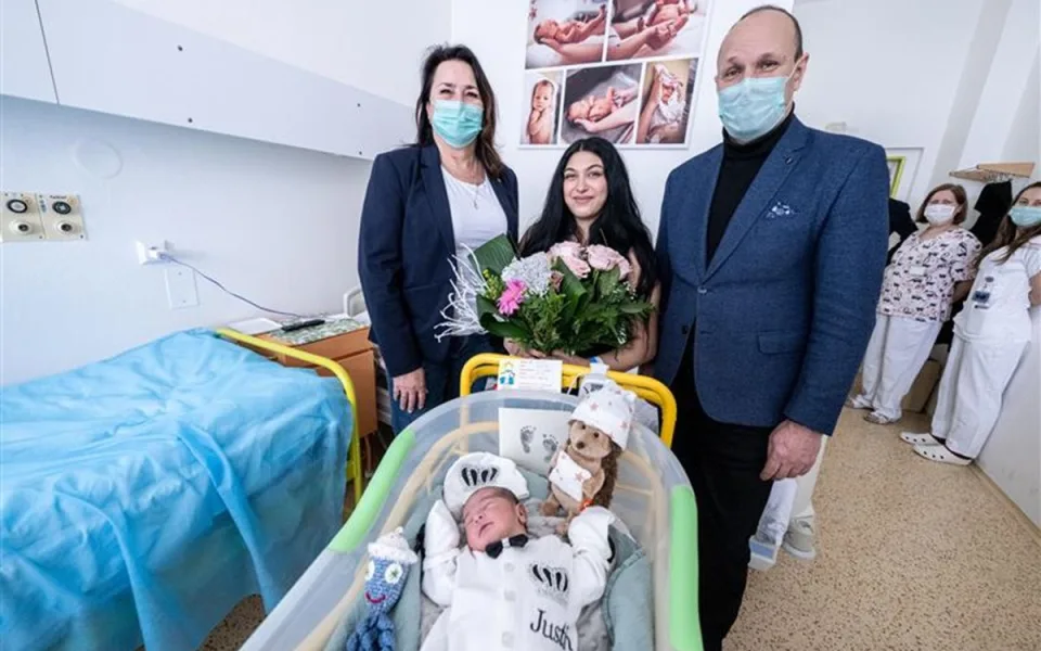 Prvního Jihlavana roku 2026 dnes navštívil primátor, nová náměstkyně a hejtman. Foto: Se svolením města Jihlava