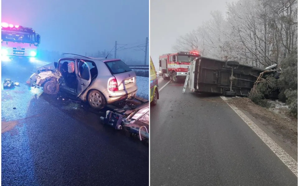 Policie na Vysočině šetří od rána nehody. Čtyři lidé skončili v péči lékařů 
