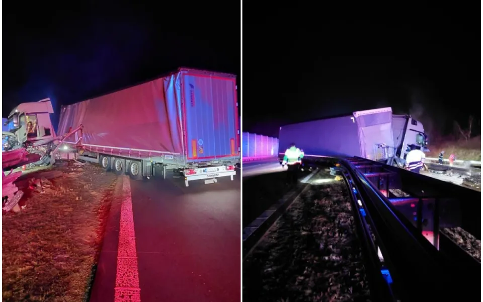 Na D1 bouralo pět vozidel, mezi nimi i autobus. Jeden člověk skončil v nemocnici