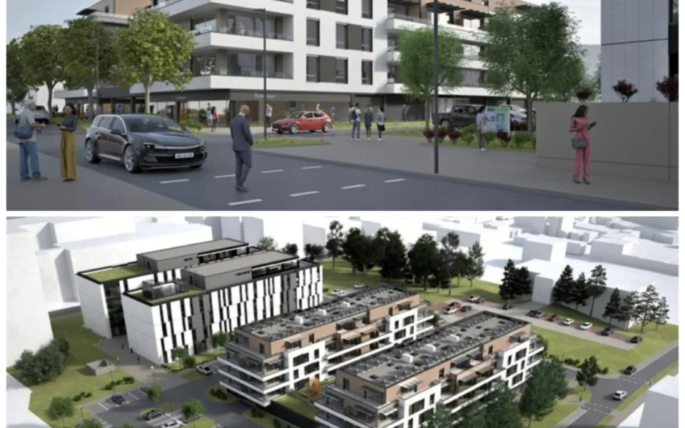 Jihlava bude mít v roce 2029 nový bytový dům s parkovištěm. Takhle bude vypadat 