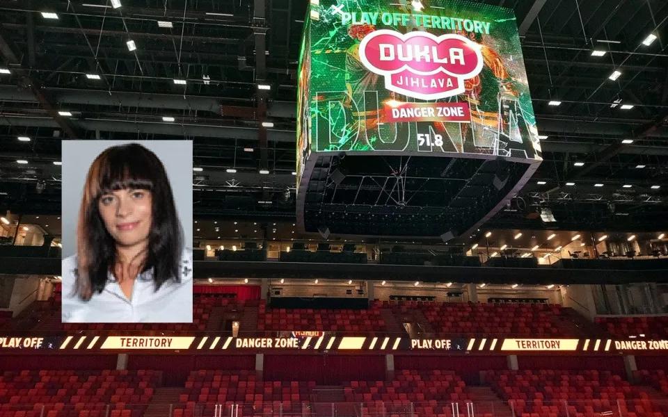 Na play-off uděláme show, která tu ještě nebyla, těší se Ruth Denčevová z Dukly. Foto: Martin Singr + se svolením HC Dukla Jihlava (redakčně upraveno)