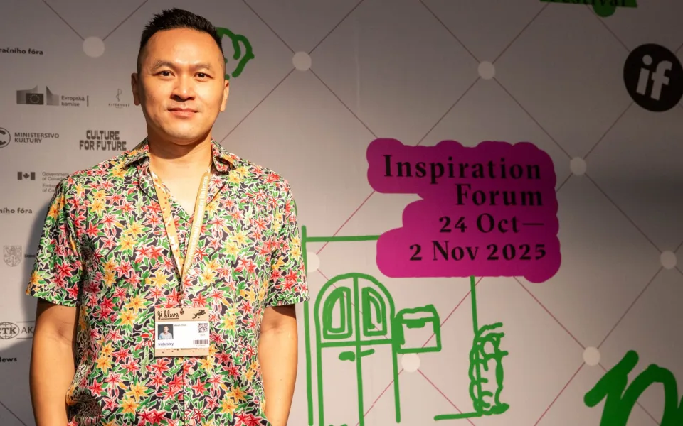 Spisovatel Kevin Chen, autor Města duchů na MFDF Jihlava. Foto: MFDF Jihlava, Antonín Chloupek