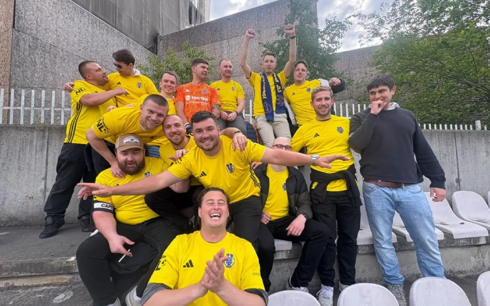 FC Vysočina porazila rezervu Sparty i díky podpoře fanoušků. Ti přijeli i z Anglie. Foto: FC Vysočina Jihlava