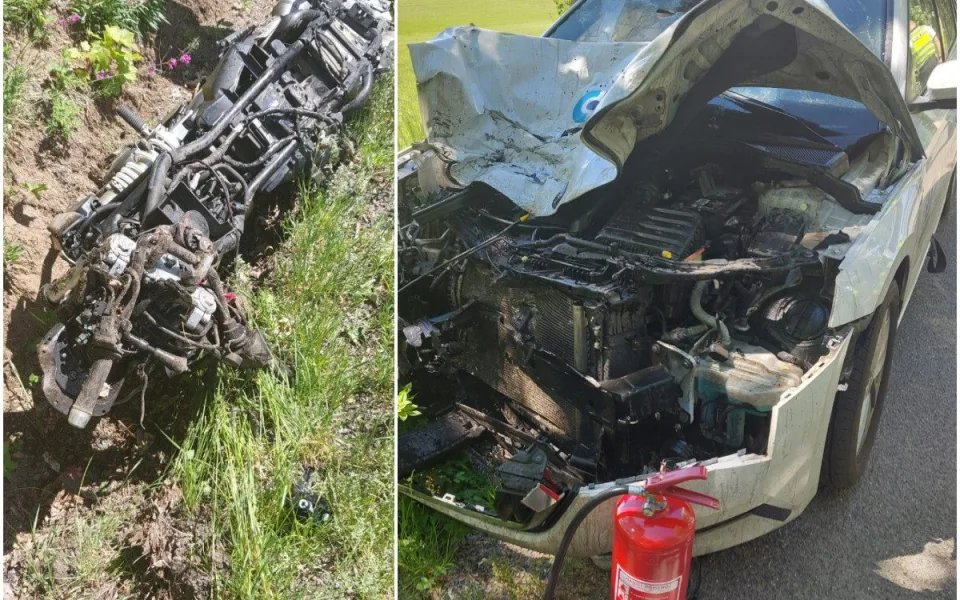 Nehoda na Žďársku skončila těžkým zraněním. Pro motorkáře letěl vrtulník