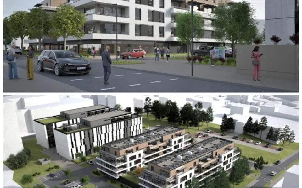 Jihlava bude mít v roce 2029 nový bytový dům s parkovištěm. Takhle bude vypadat