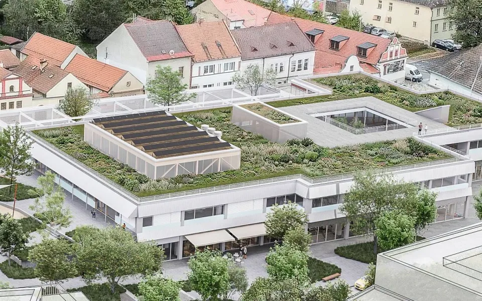 Vizualizace budoucí podoby nového centra městských služeb v Pelhřimově